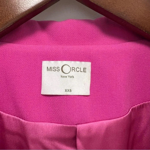 Miss Circle Madeline Fuchsia Feather Trim Blazer Dress Barbiecore Size XXS - Picture 11 of 16